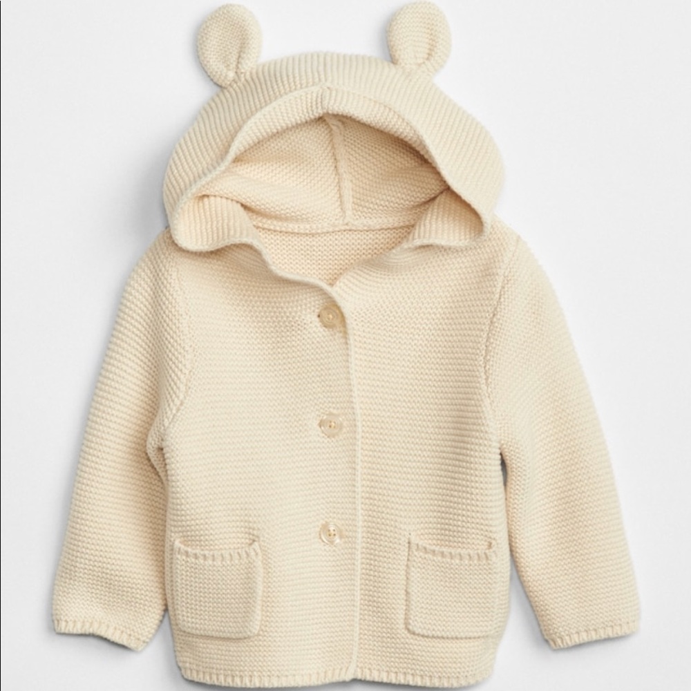 Baby Gap Bear Garter Hoodie Sweater